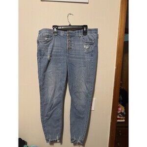 Torrid Bombshell Skinny Jeans Premium Stretch Blue Wash Plus Size 18R